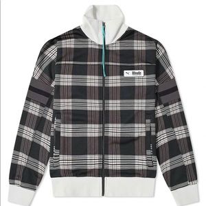NWT Puma x Rhude XTG AOP Coat White Plaid Striped